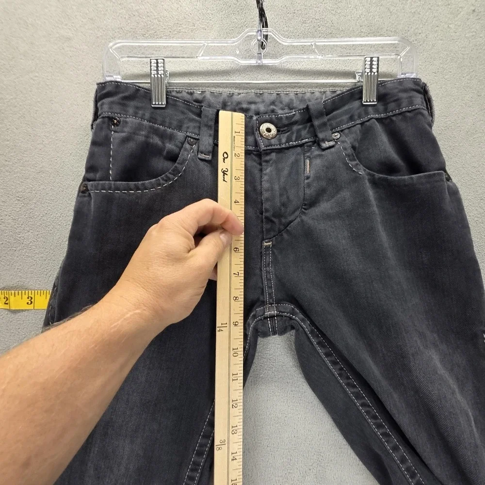 Vintage Levis Blue Star Jeans Mens Gray Slim Charcoal Wash Engineered Fits 28x34